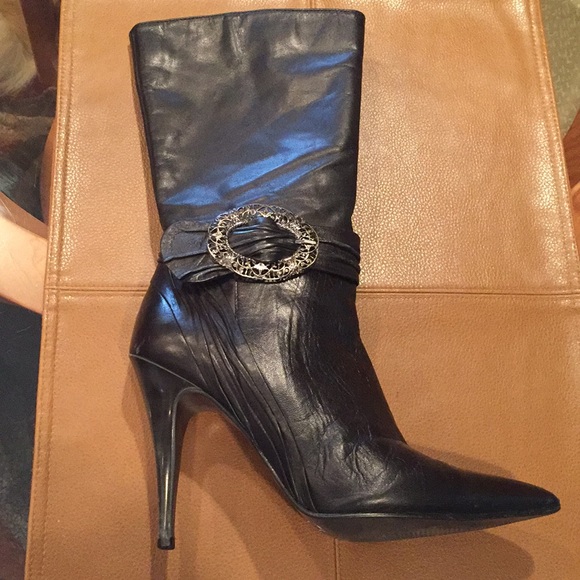 🔥 Carlos Santana Mid-Calf Leather Boots. - Picture 2 of 8
